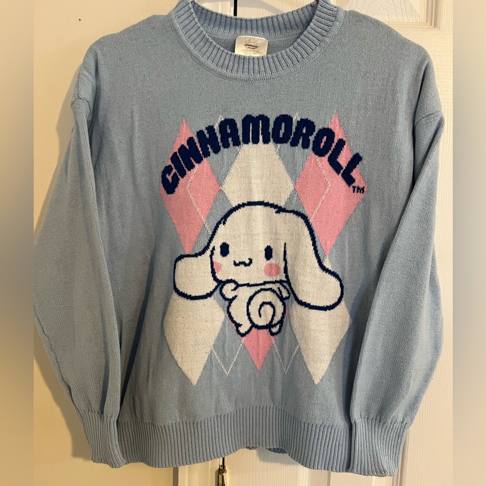 Sanrio Cinnamoroll Blue and Pink Sweater